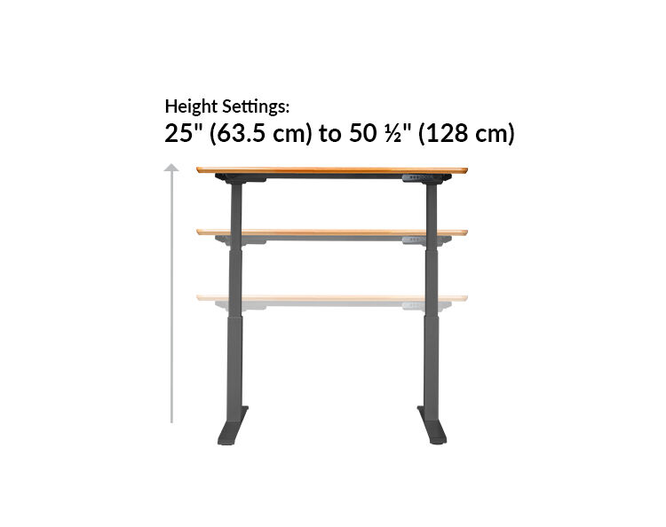 25 inch height desk