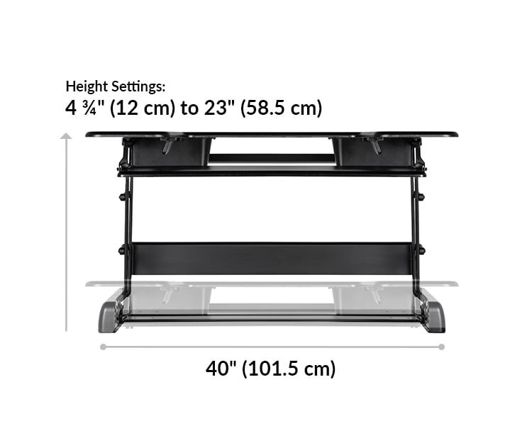 40 inch deals tall desk