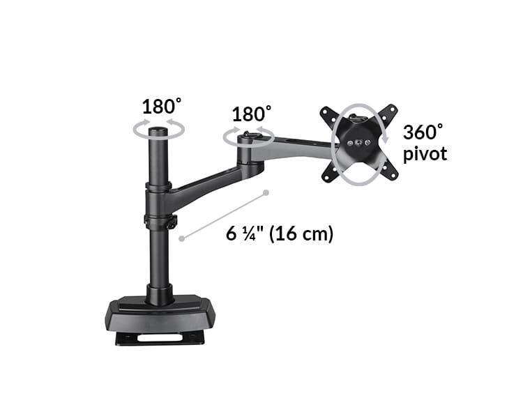 DualMonitor Arm 180 Degree Small Monitor Stands Vari®