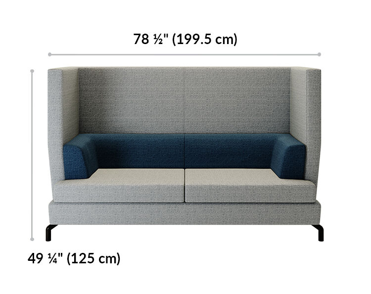 High back deals sofa