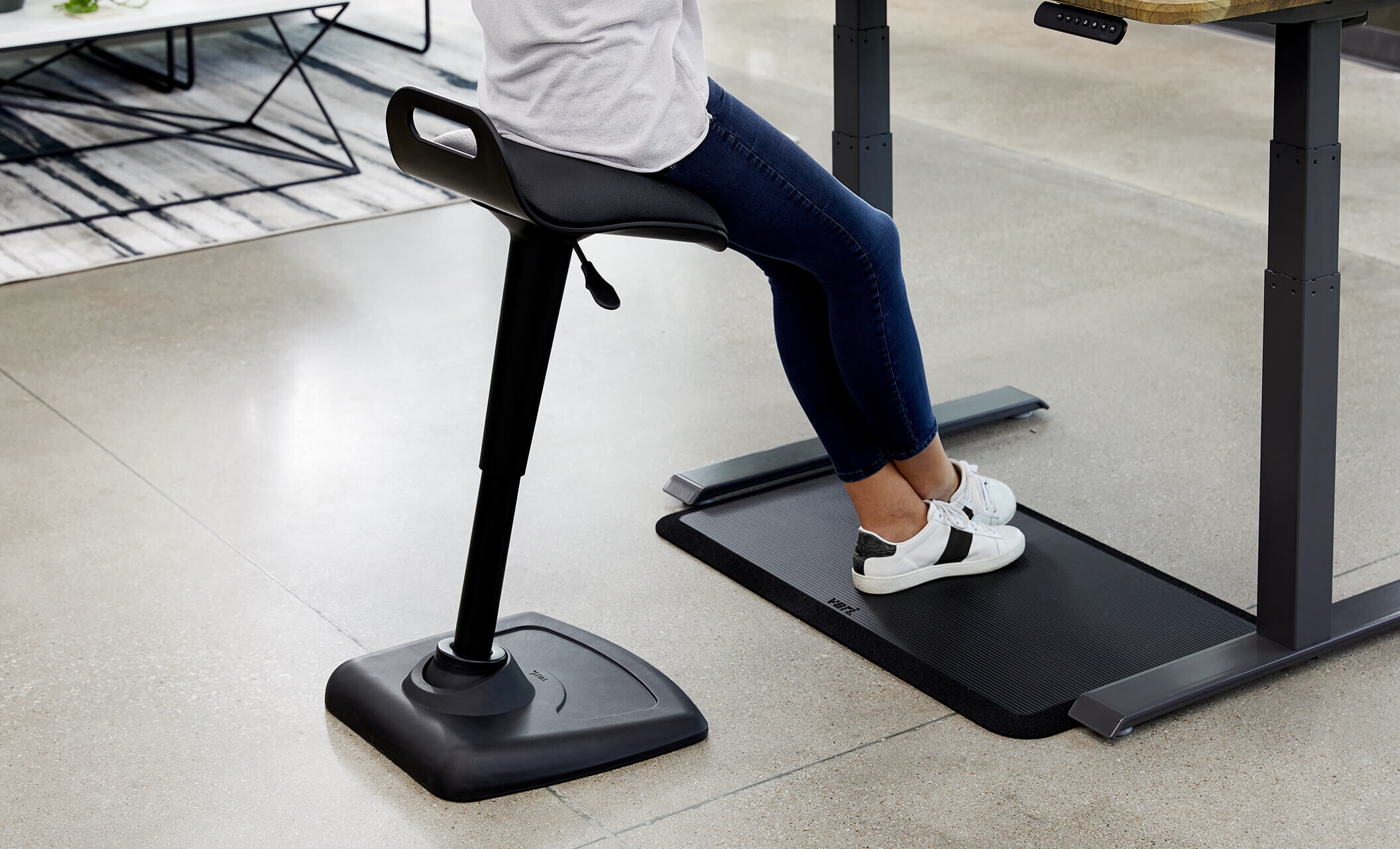 Active Seat Standing Desk Chair Vari