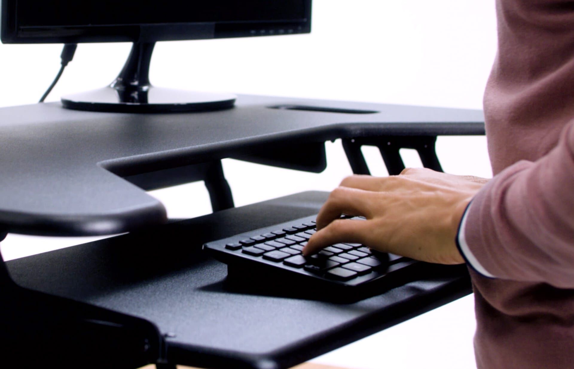 Varidesk corner store standing desk