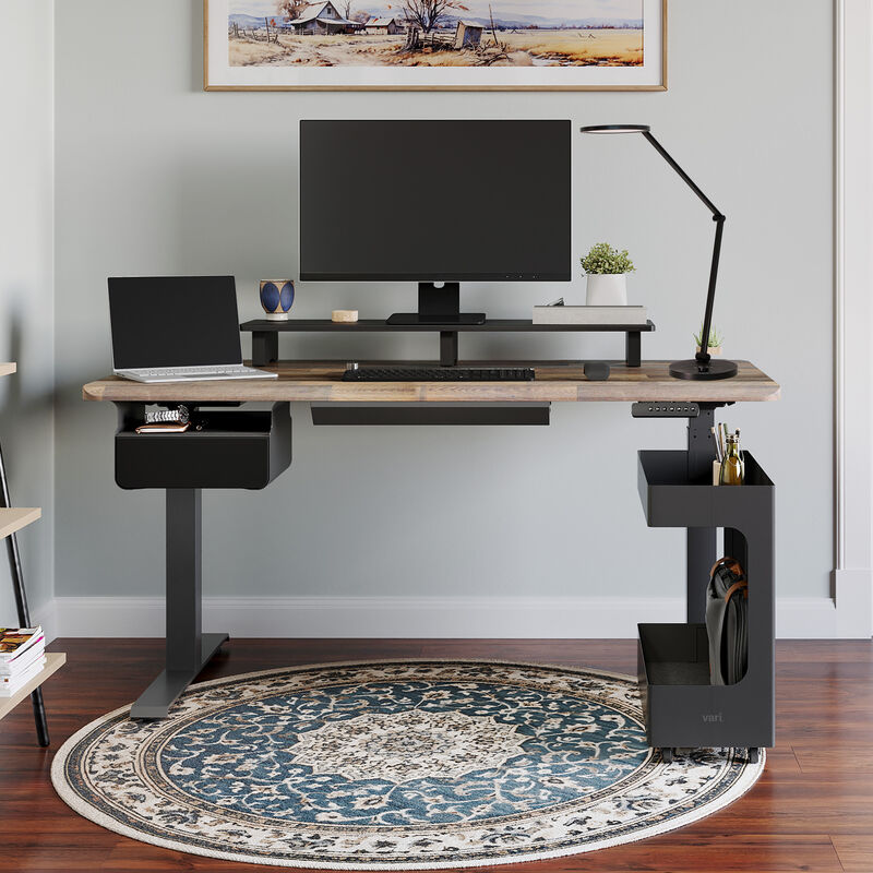 Dynamic desk add on bundle setup on an electric standing desk in a home office image number null