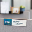 name plate on a cubicle