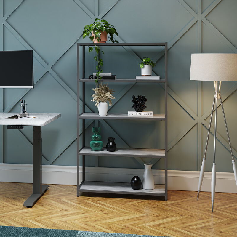 5-tier shelf in marble setup in an office environment image number null