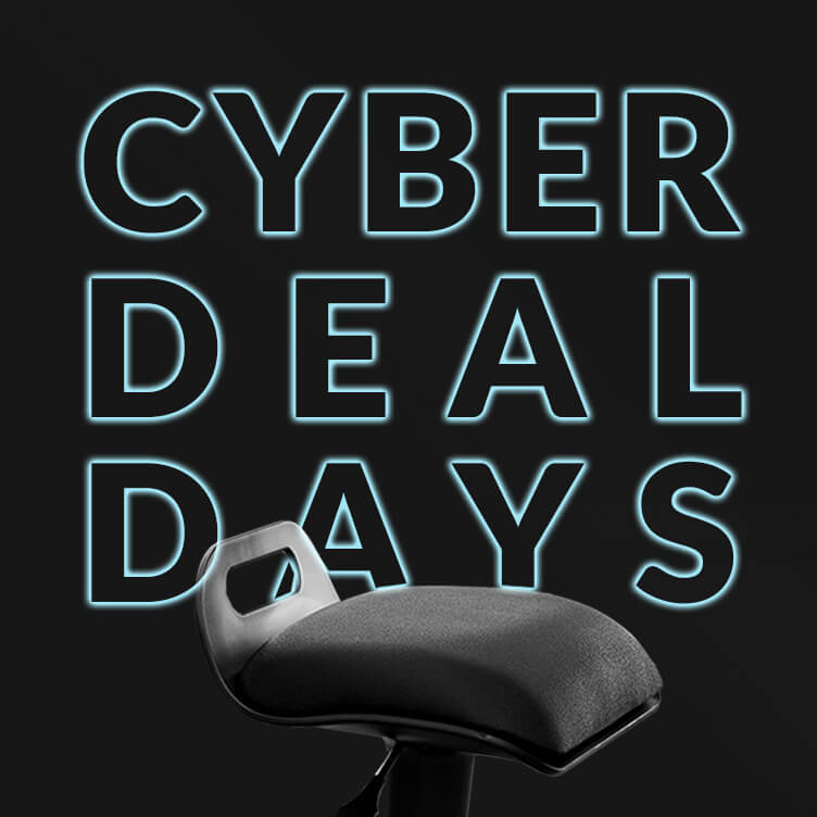 cyber deal days positioned behind a active seat stool