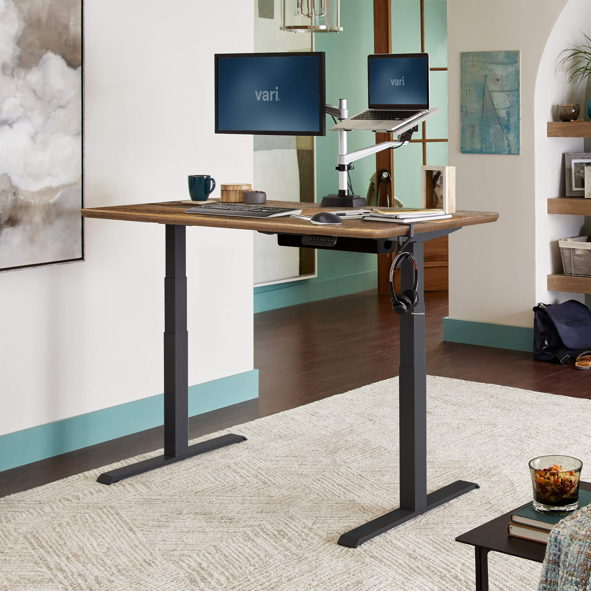 Electric Standing Desk 60x30, Sit-Stand Adjustable Desk